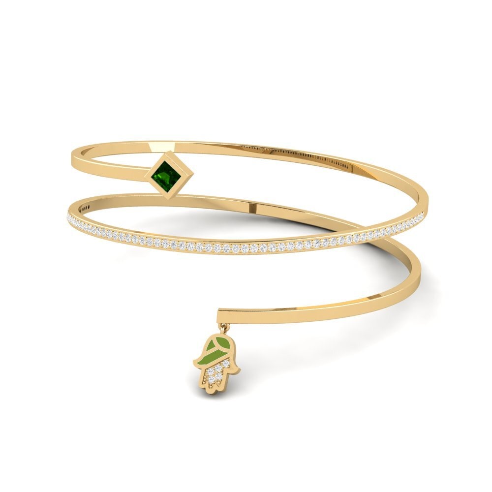Cuff Green Tourmaline Bracelets