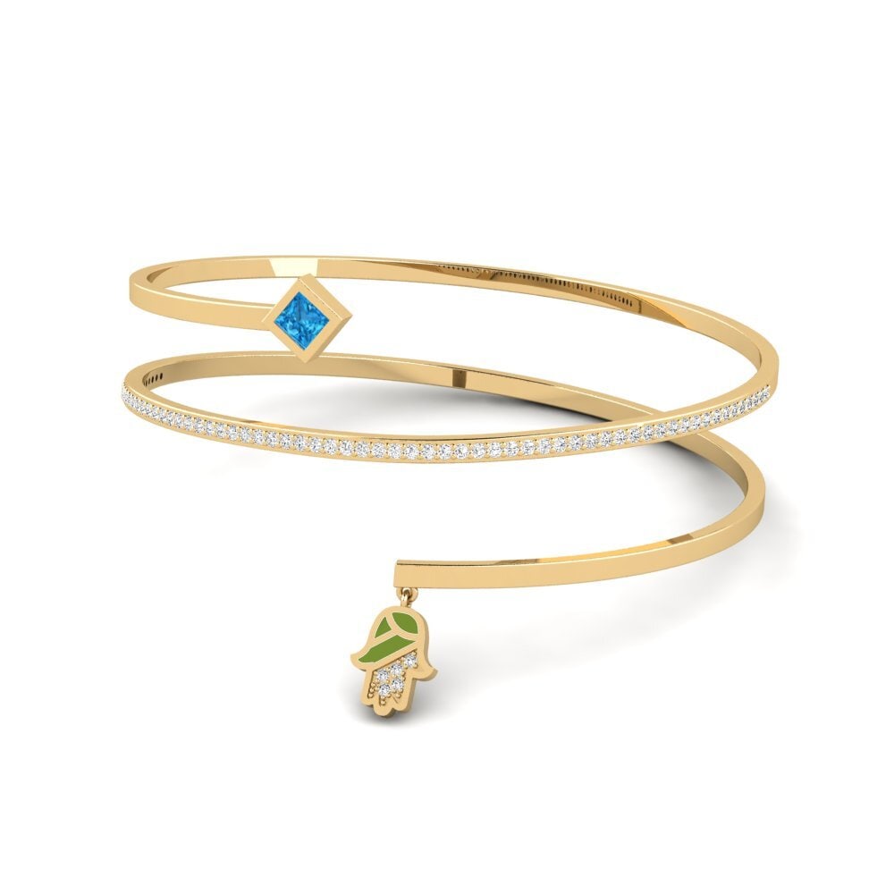 Topacio azul Pulsera de Mujer Melindungi