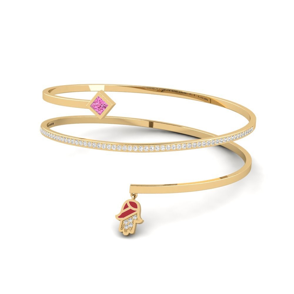 Topacio Rosa Pulsera de Mujer Melindungi