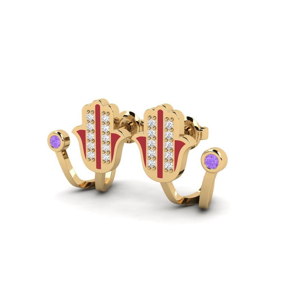 Amethyst Damen ohrring Moe