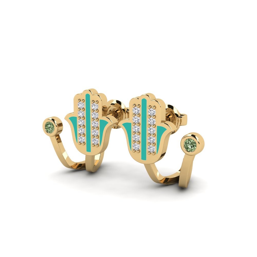 Diamante Verde Pendiente de mujer Moe