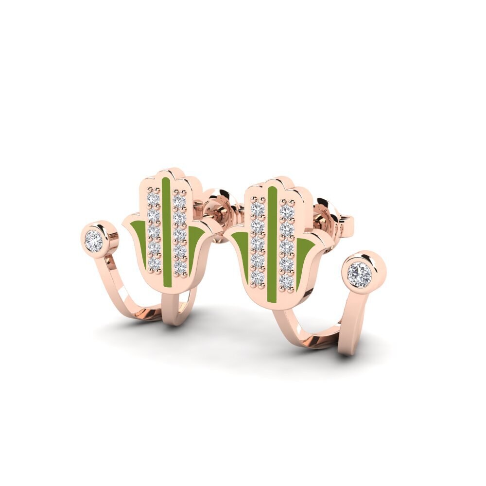 18k Oro Rosa Pendiente de mujer Moe