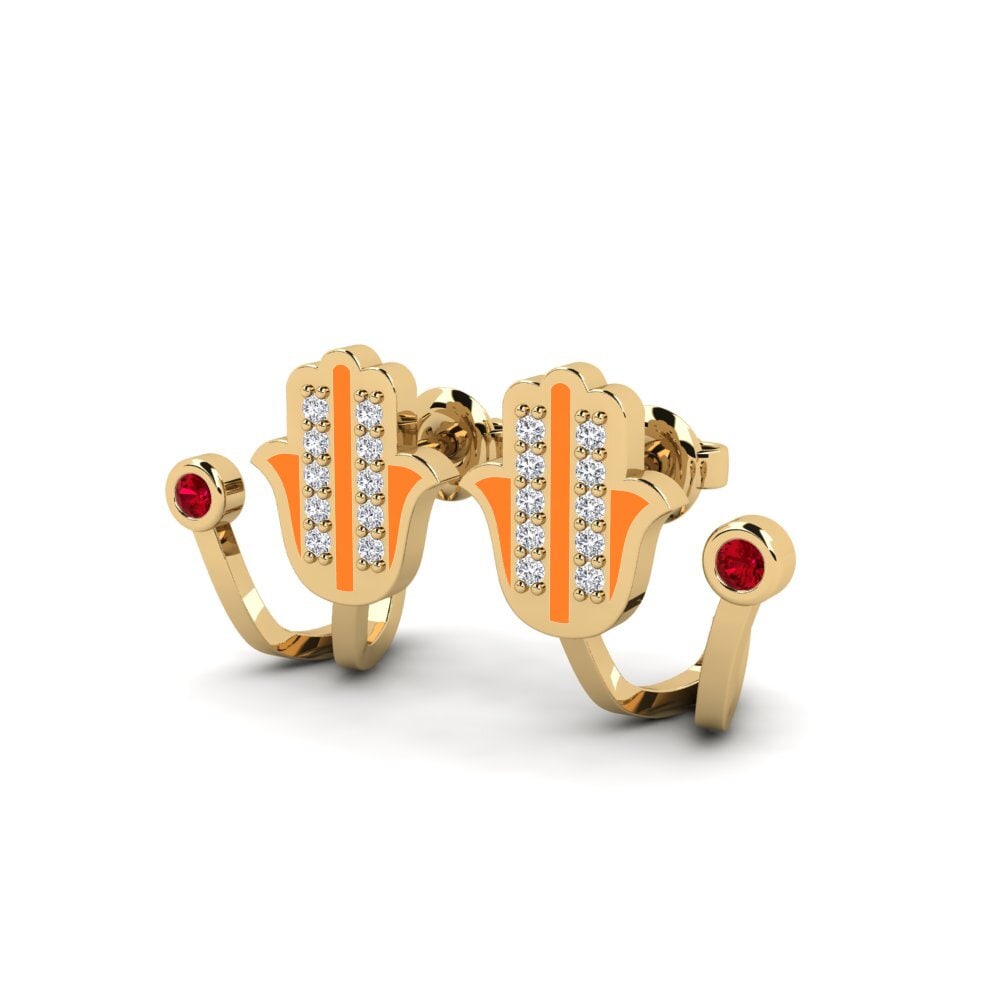 Red Zirconia Women's Earring Moe