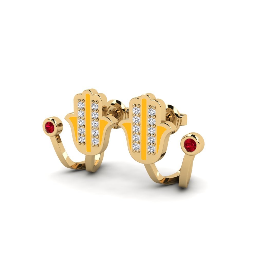 Red Zirconia Women's Earring Moe