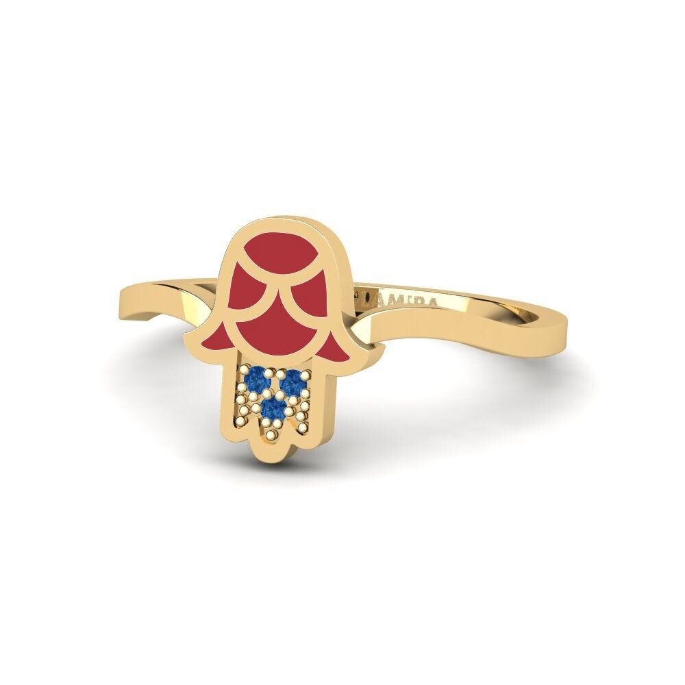 Dunkelblauer Zirkonia Ring Mtsveli