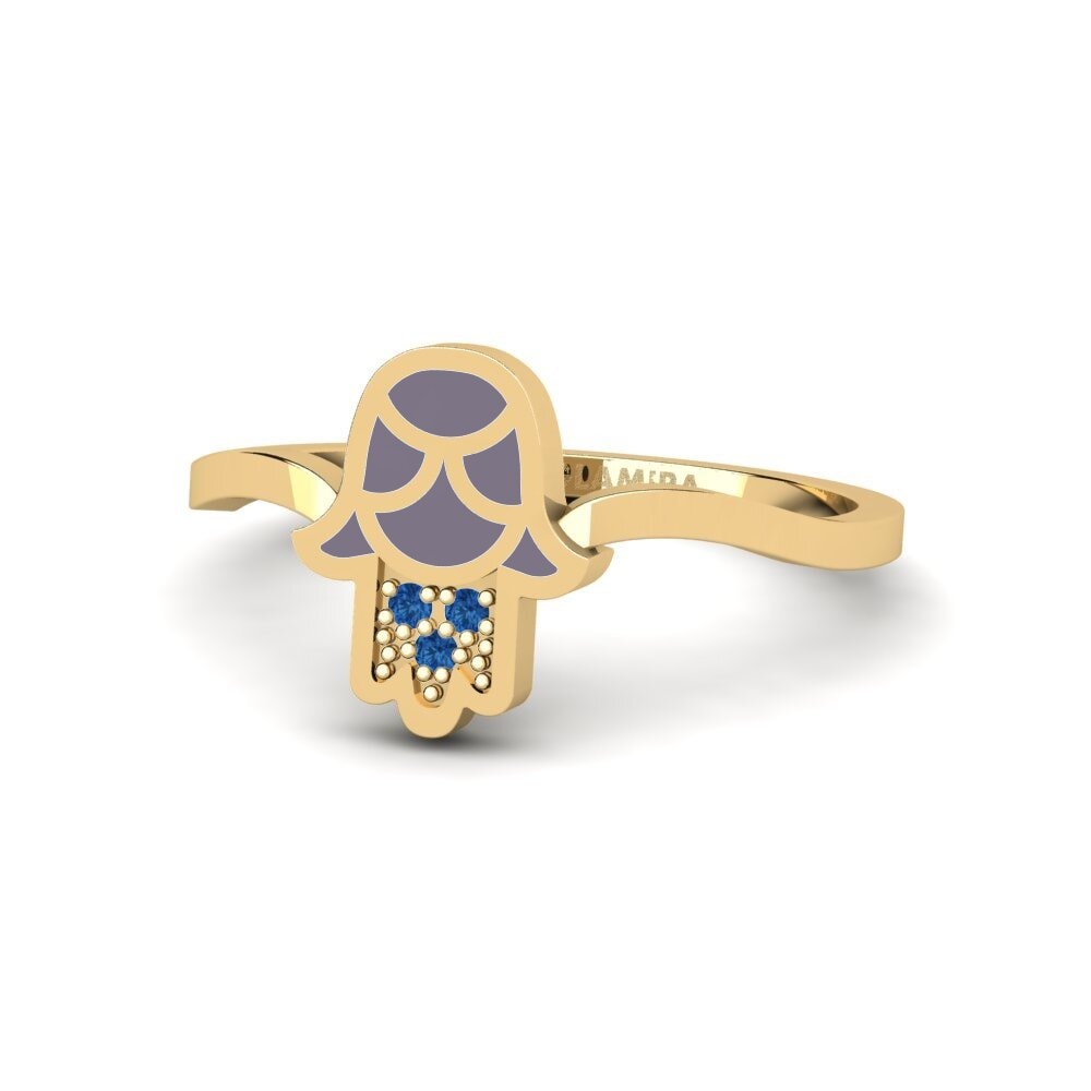 Dunkelblauer Zirkonia Ring Mtsveli