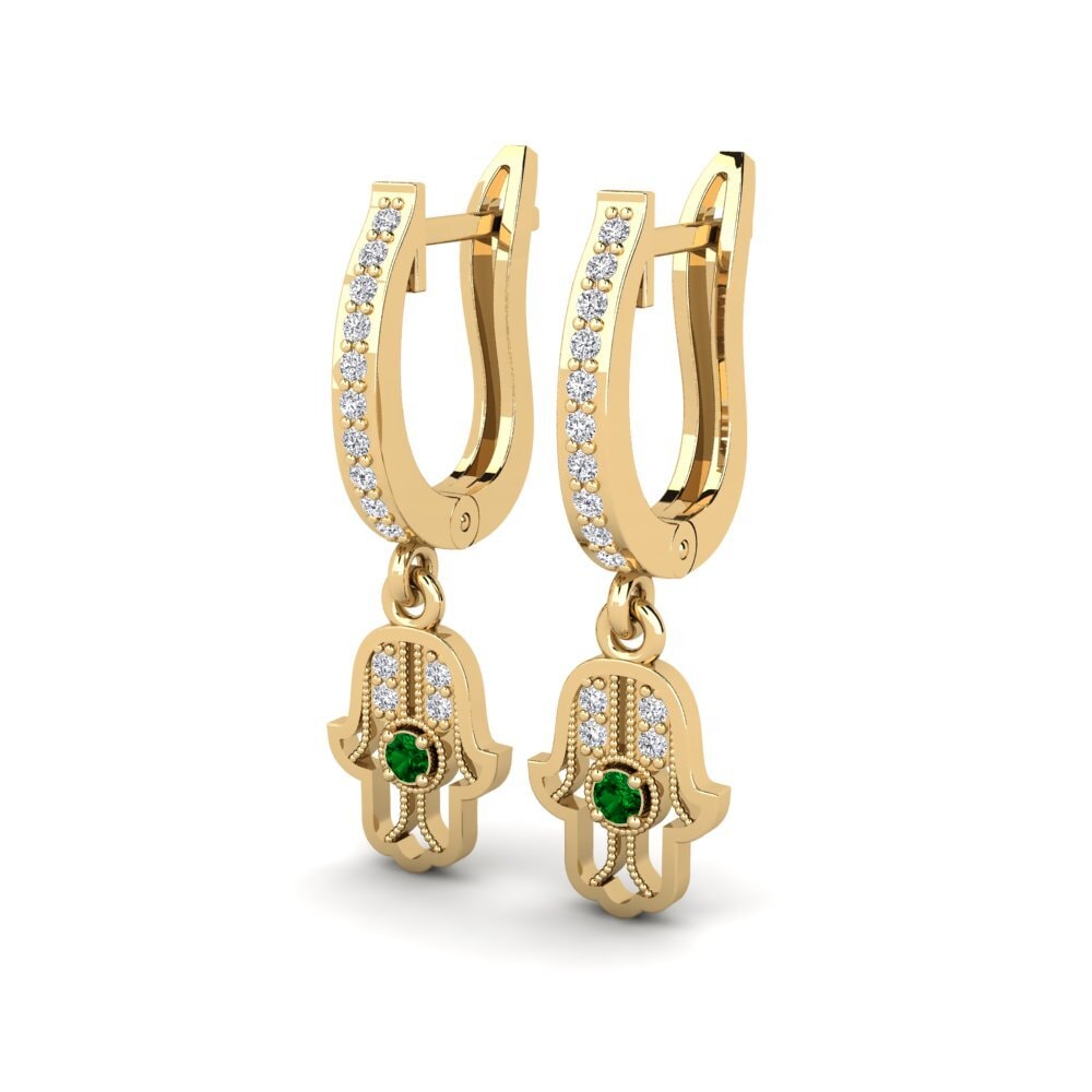 Zircone Vert Boucle d'oreille femme Mundus