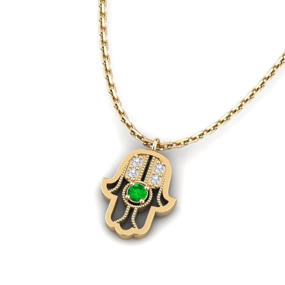 Emerald Women's Necklace Musfaro