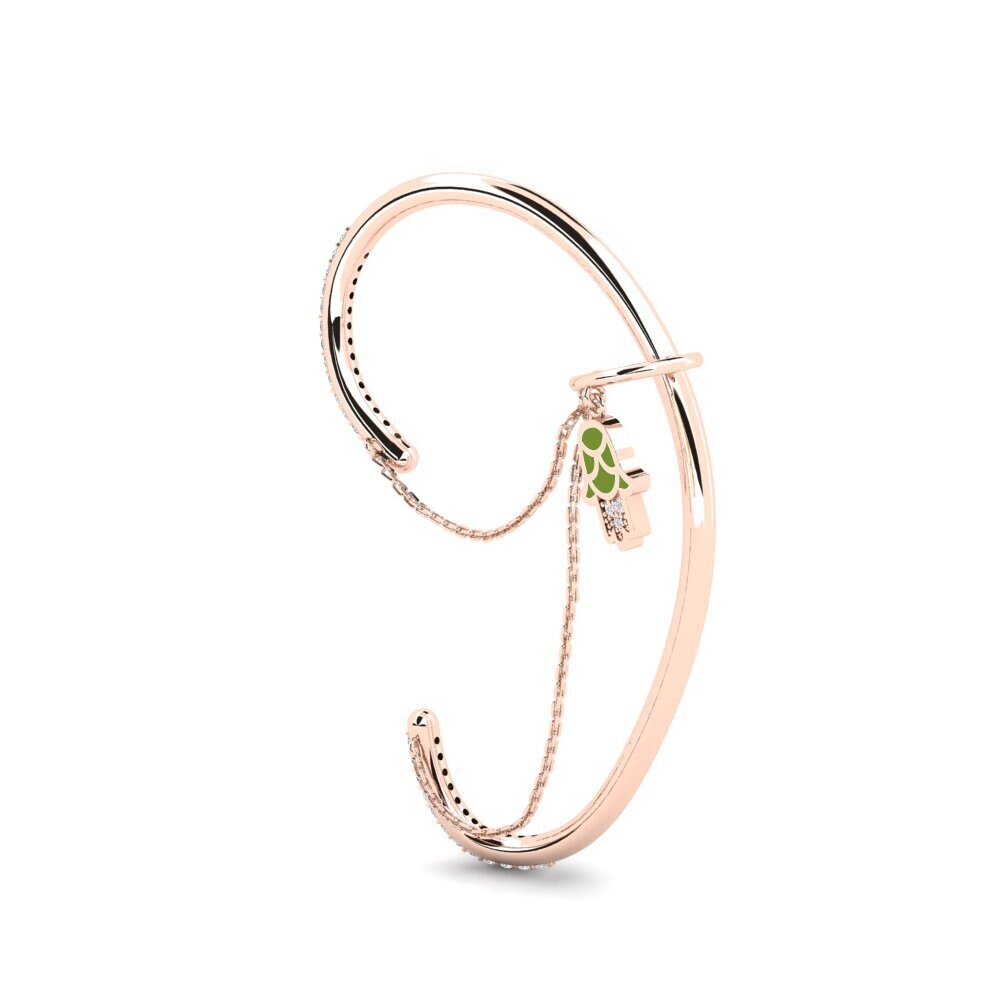 18k Oro Rosa Pendiente de mujer Mystearje