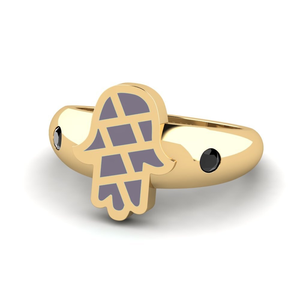 Schwarzer Saphir Pinker Ring Ngajaga