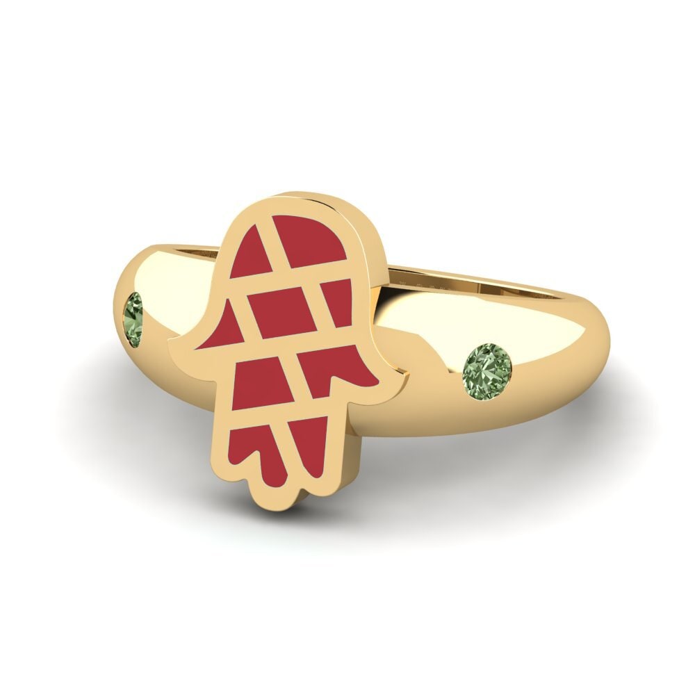 Green Diamond Pinky Ring Ngajaga