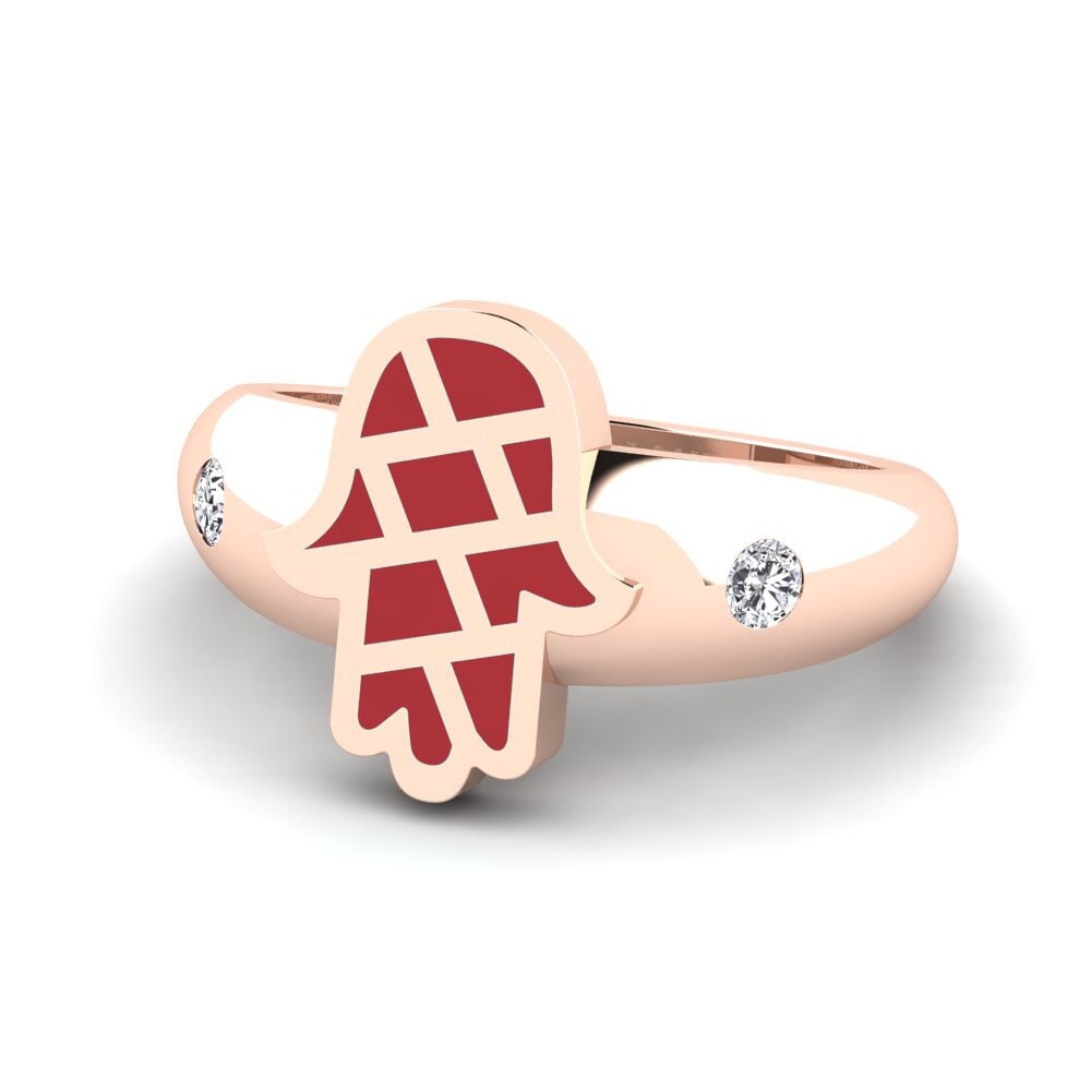 Rotgold 585 Pinker Ring Ngajaga