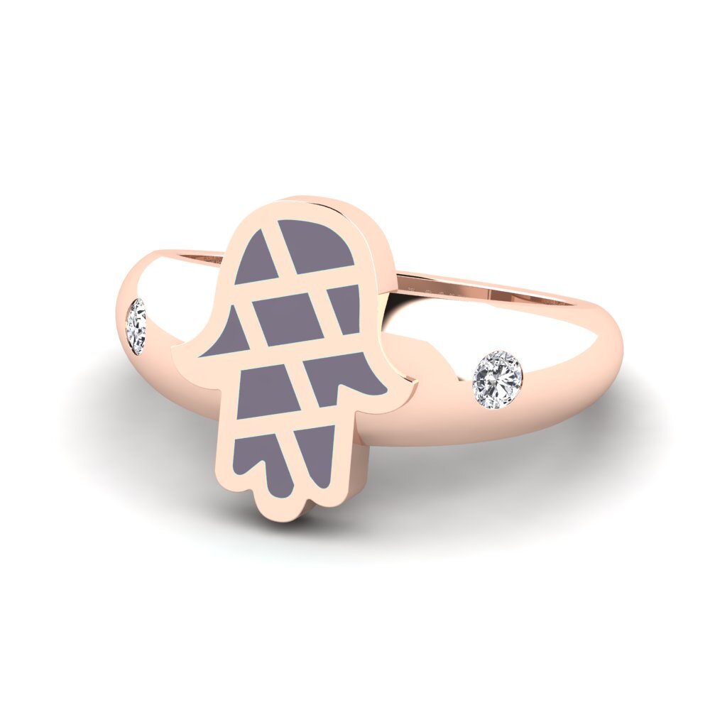 Rotgold 750 Pinker Ring Ngajaga