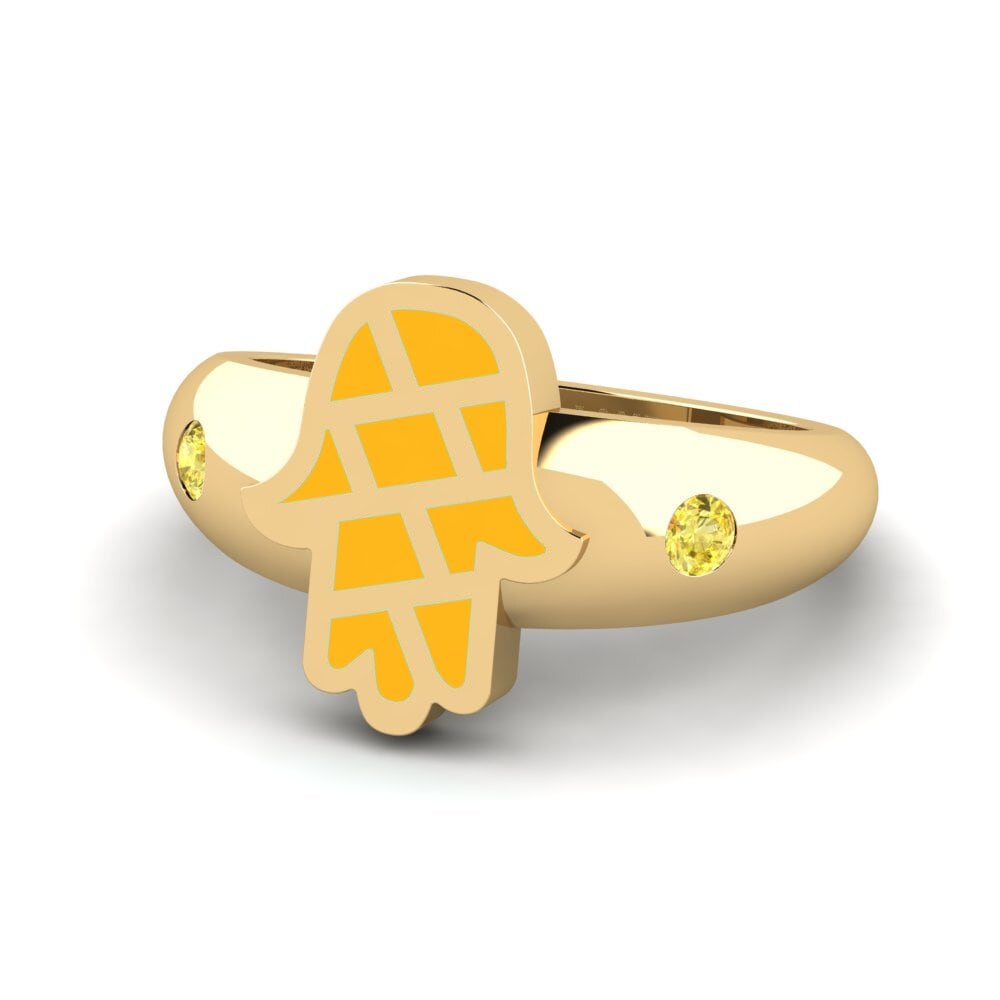 Gelber Saphir Pinker Ring Ngajaga