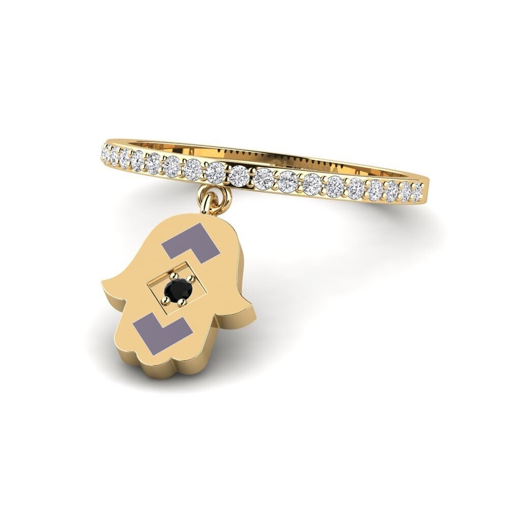 Schwarzer Saphir Ring Perzik