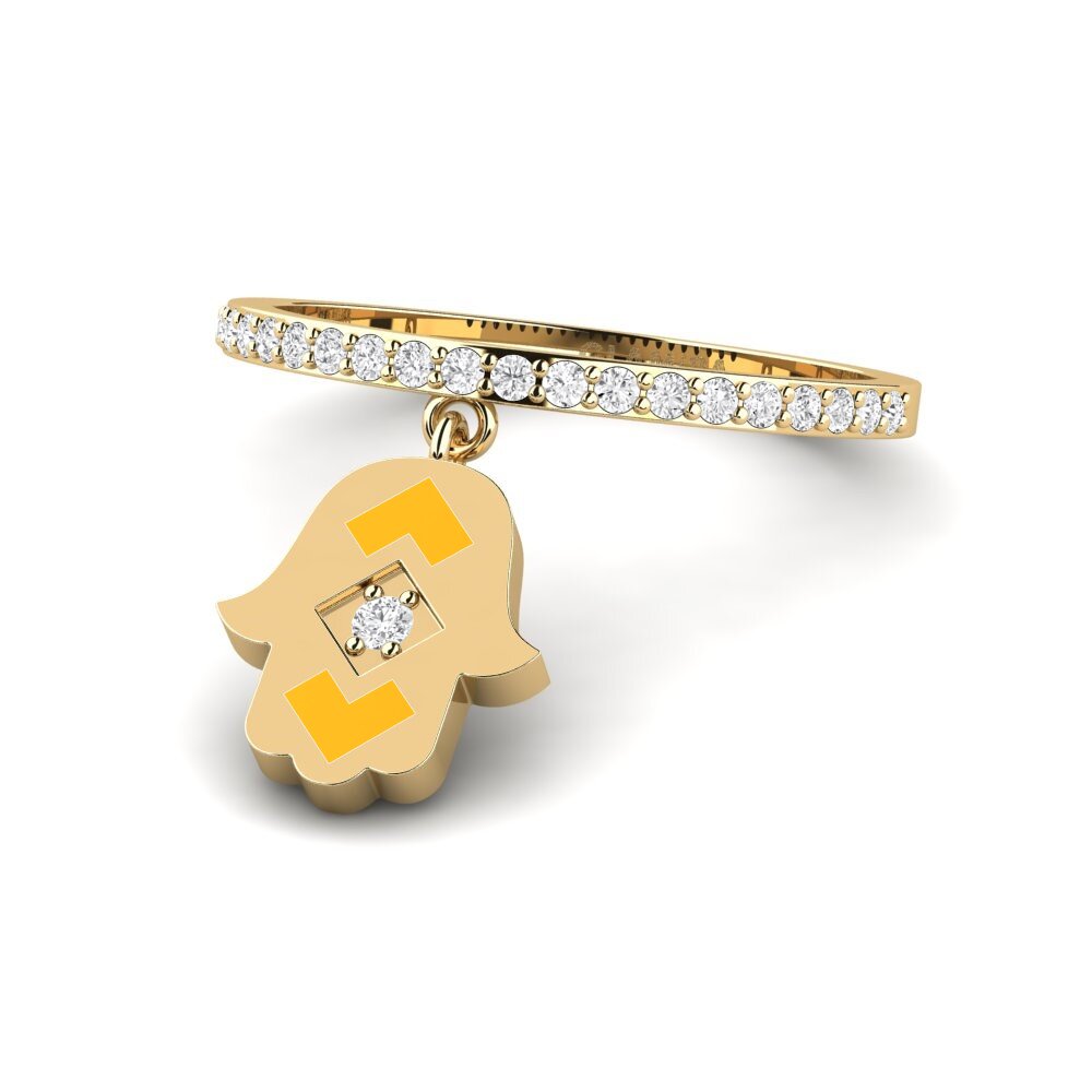 Weißer Saphir Ring Perzik