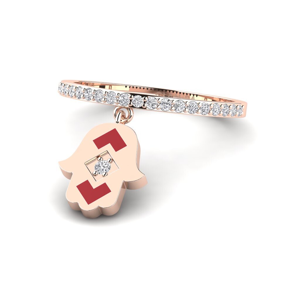Rotgold 585 Ring Perzik