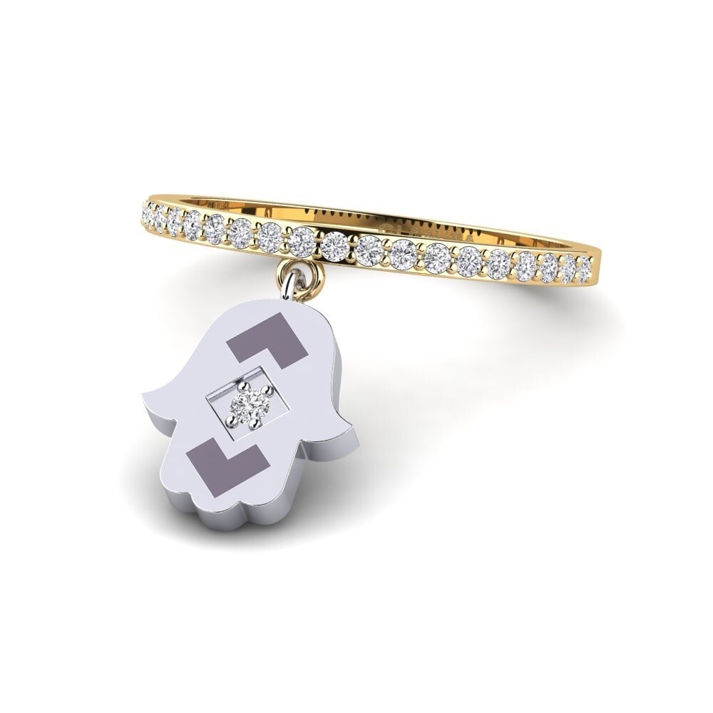 585 Gelb & Weißgold Ring Perzik