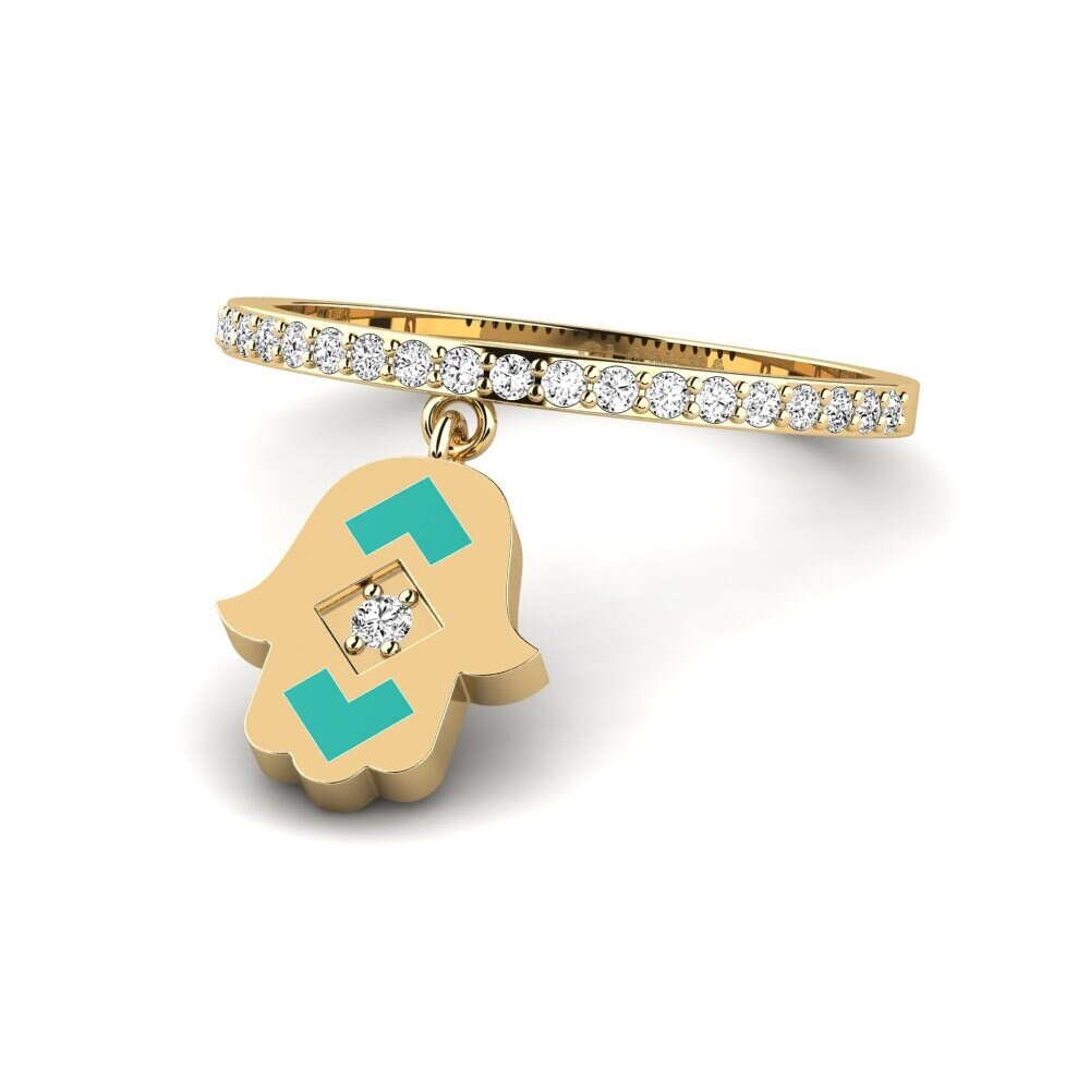 Moissanit Ring Perzik