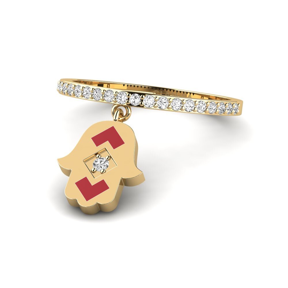 Moissanit Ring Perzik
