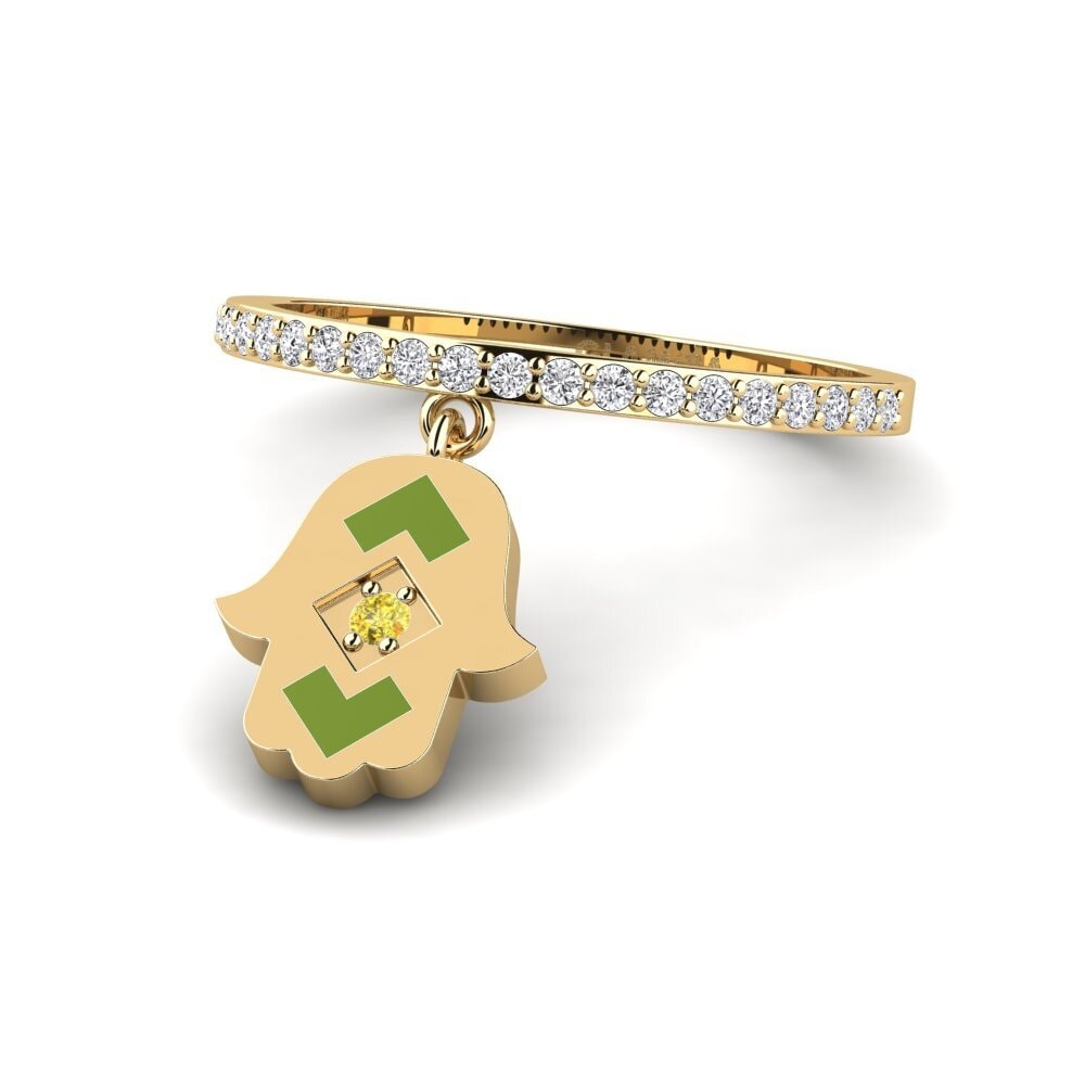 Gelber Saphir Ring Perzik