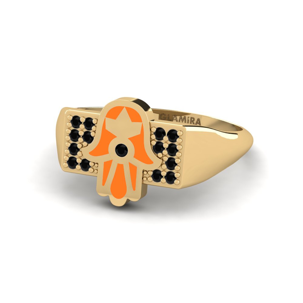 Zafiro negro Anillo Protegir