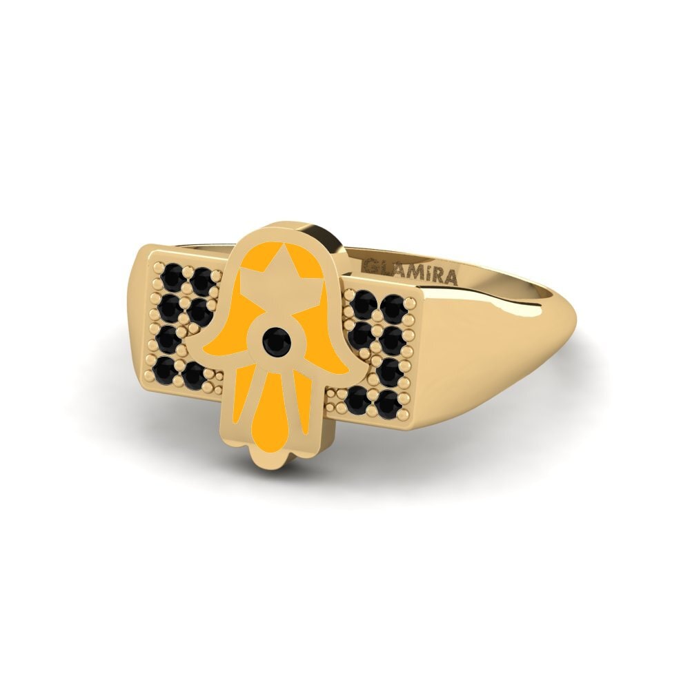 Schwarzer Saphir Ring Protegir