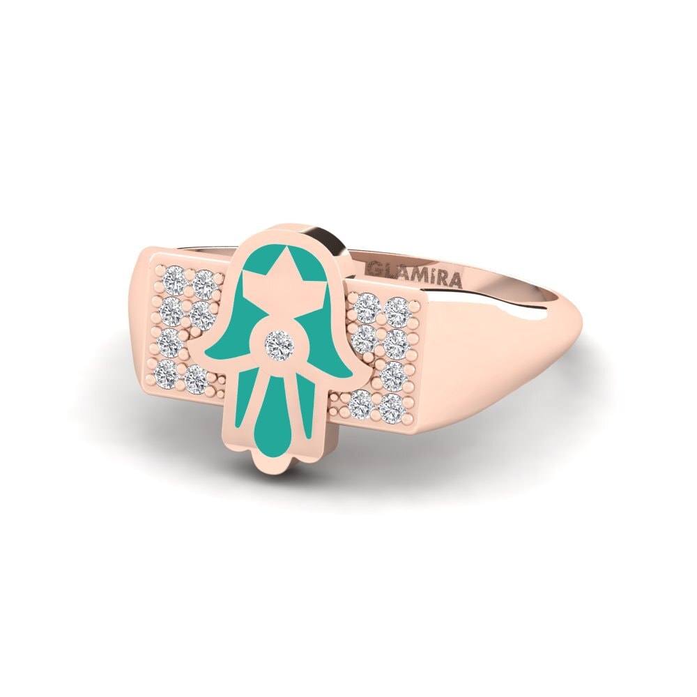 14k Oro Rosa Anillo Protegir