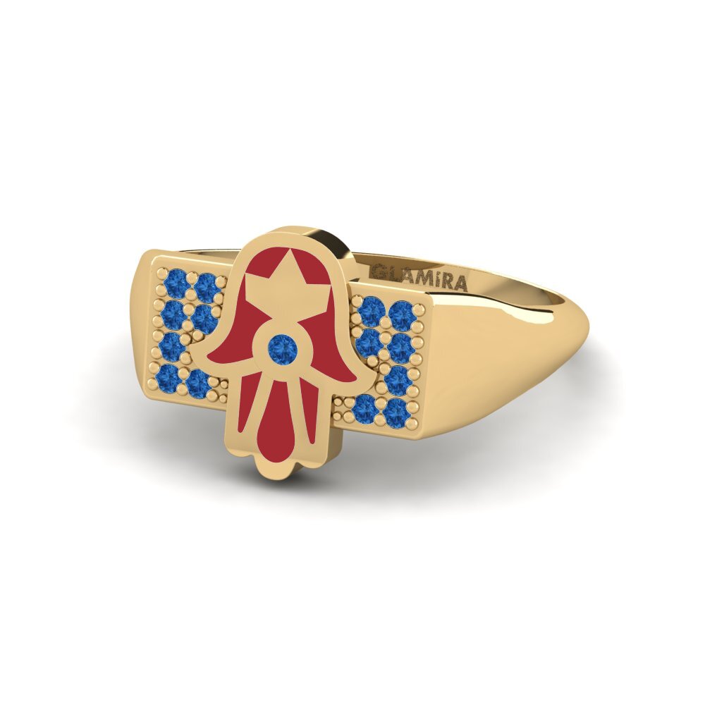 Dunkelblauer Zirkonia Ring Protegir