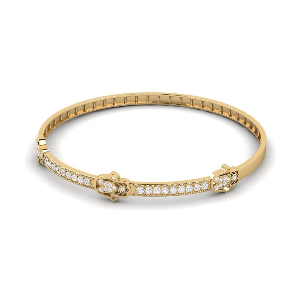 14k Oro Amarillo Brazalete de mujer Sherimi