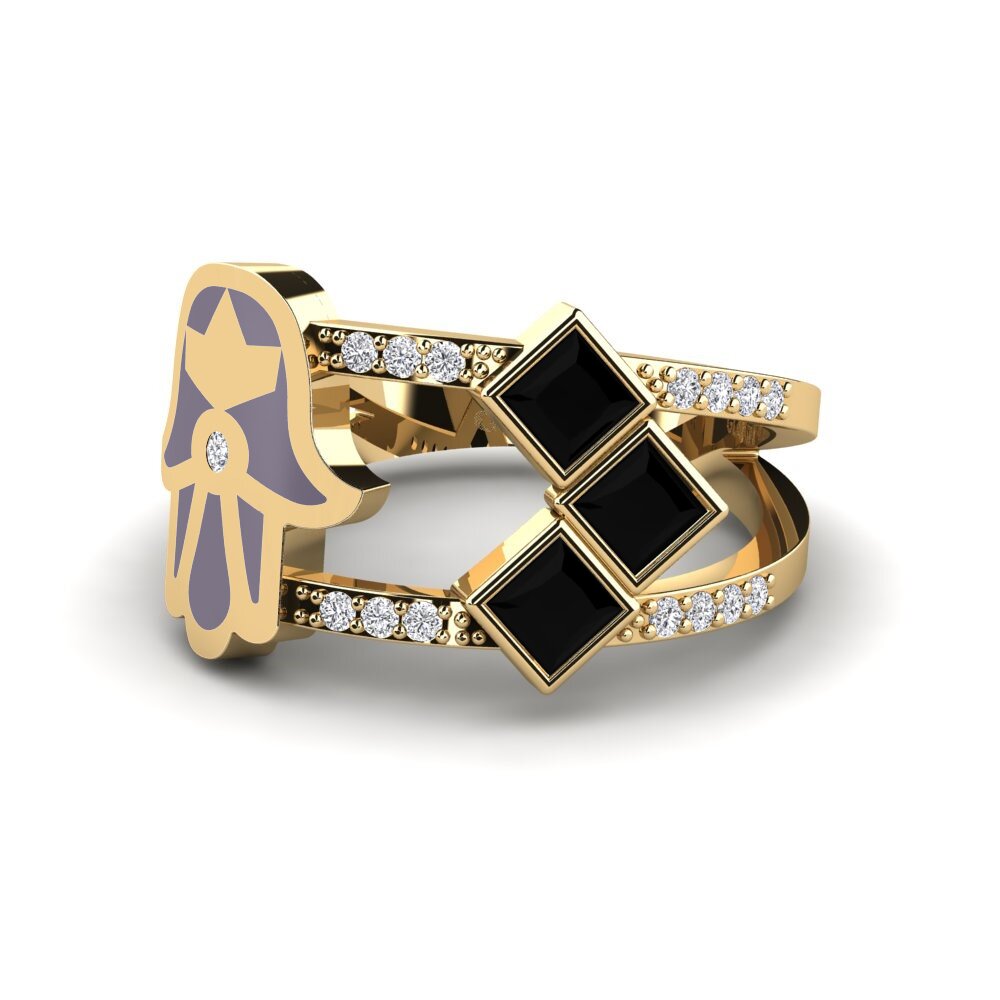 Schwarzer Saphir Ring Sintag