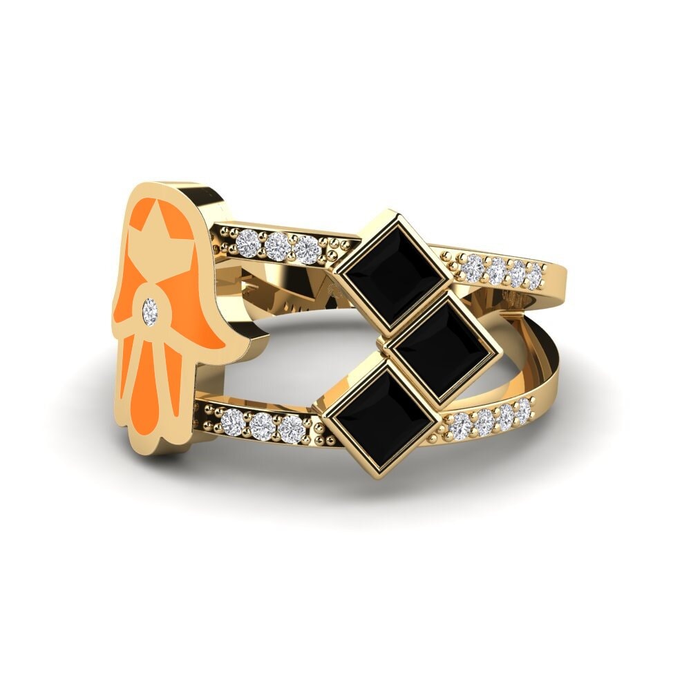 Zafiro negro Anillo Sintag