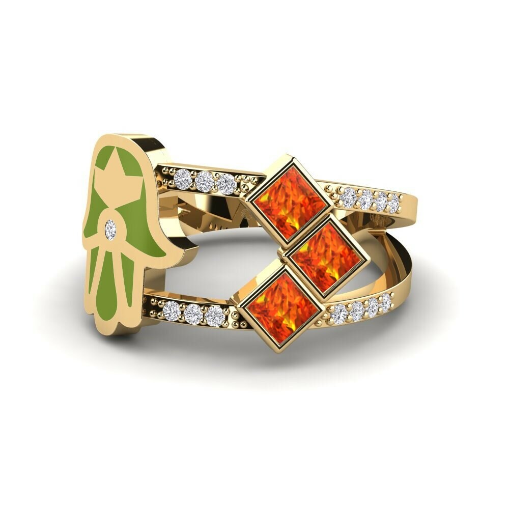 Saphir orange Bague Sintag