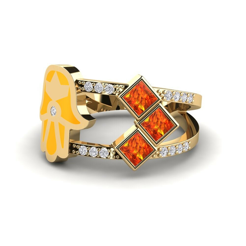 Saphir orange Bague Sintag