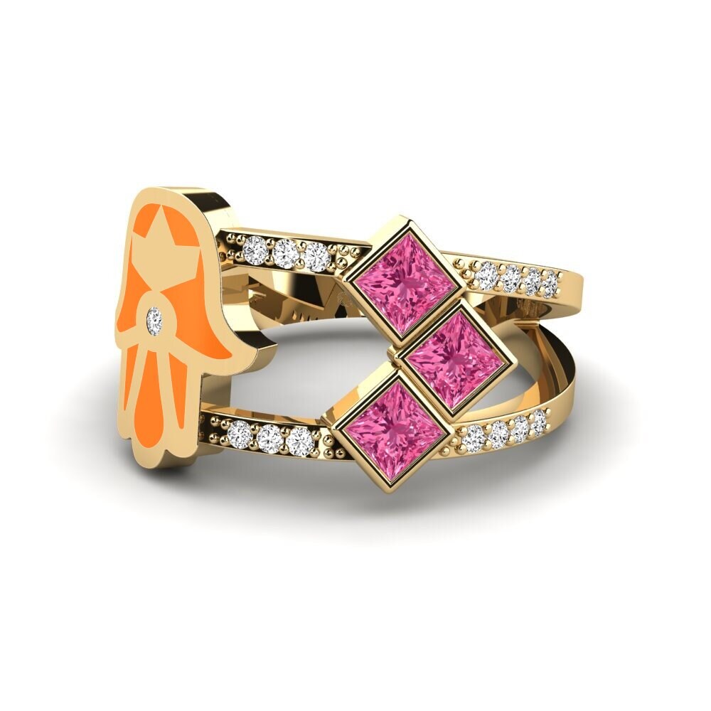 Turmalina rosa Anillo Sintag