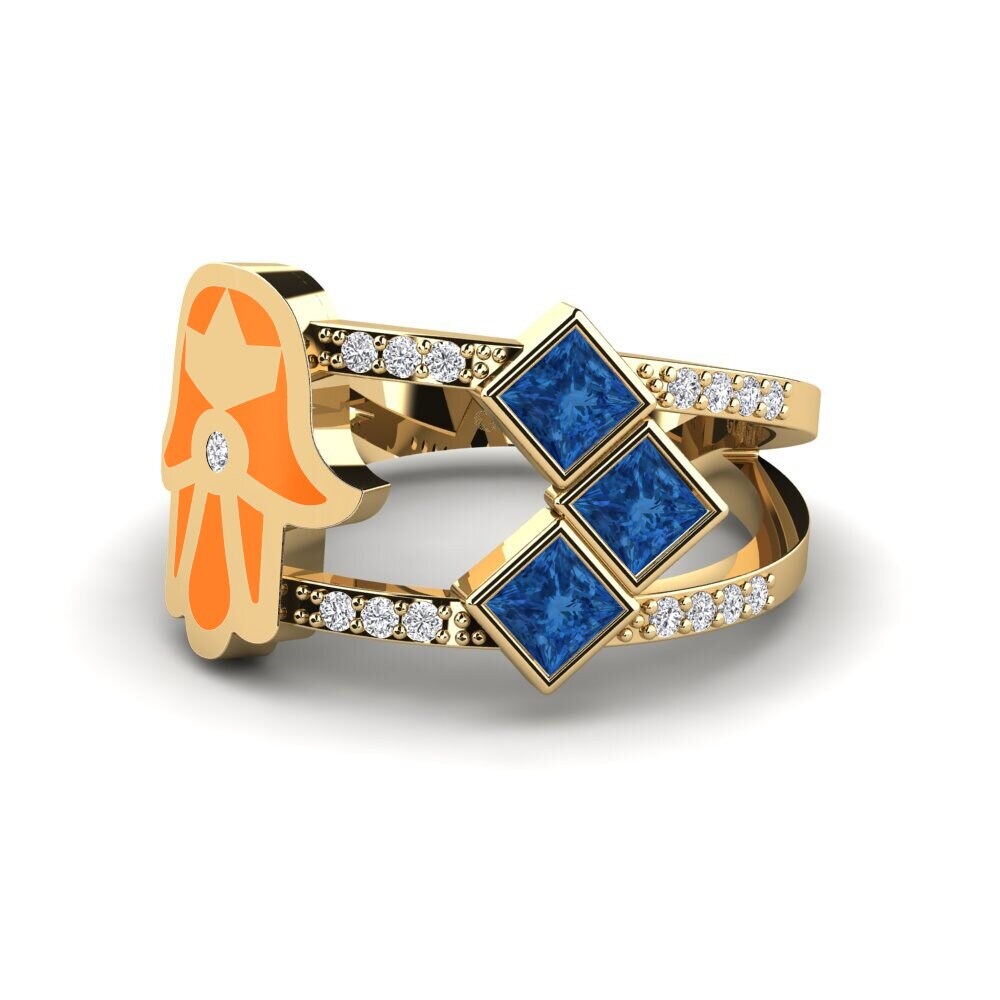 Dunkelblauer Zirkonia Ring Sintag