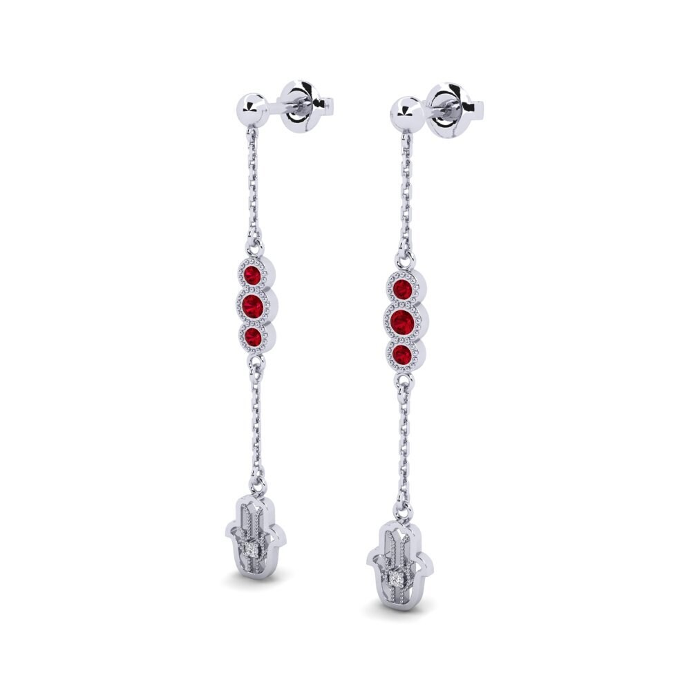 ruby-zirconia ต่างหู Thabo