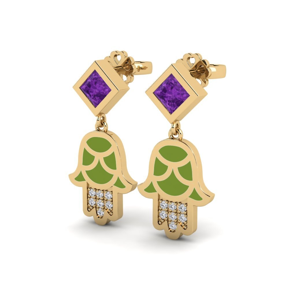 Amethyst Women's Earring Toukchet