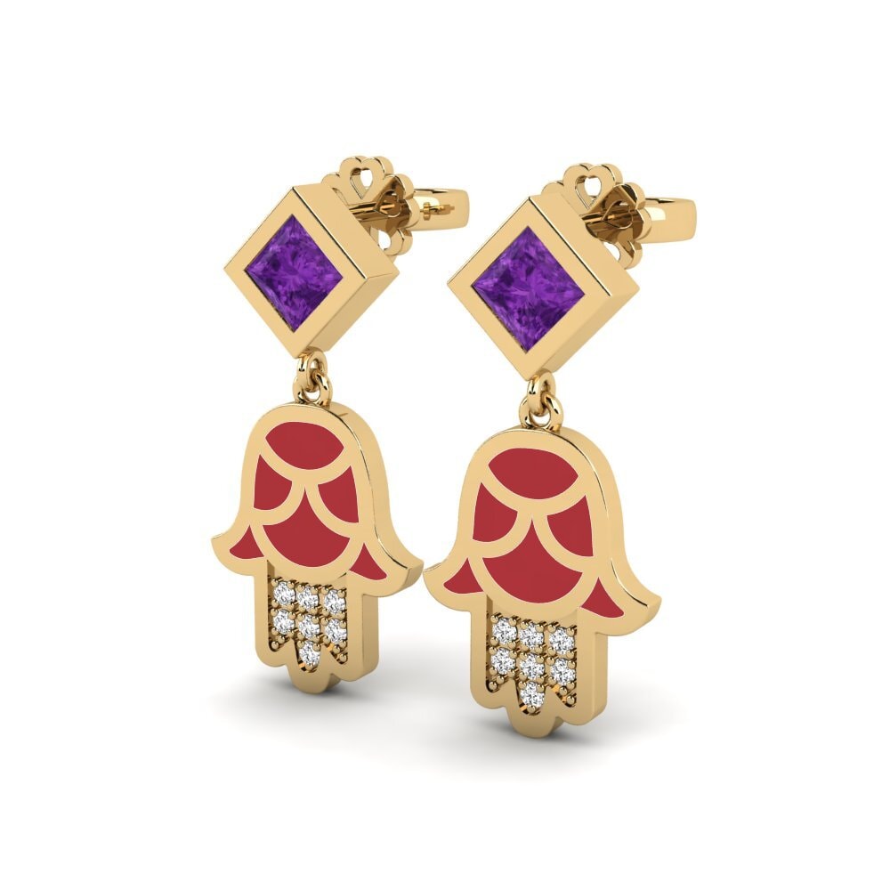 Amethyst Damen ohrring Toukchet