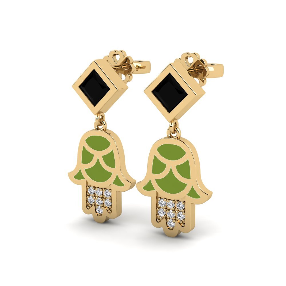 Black Onyx Women's Earring Toukchet