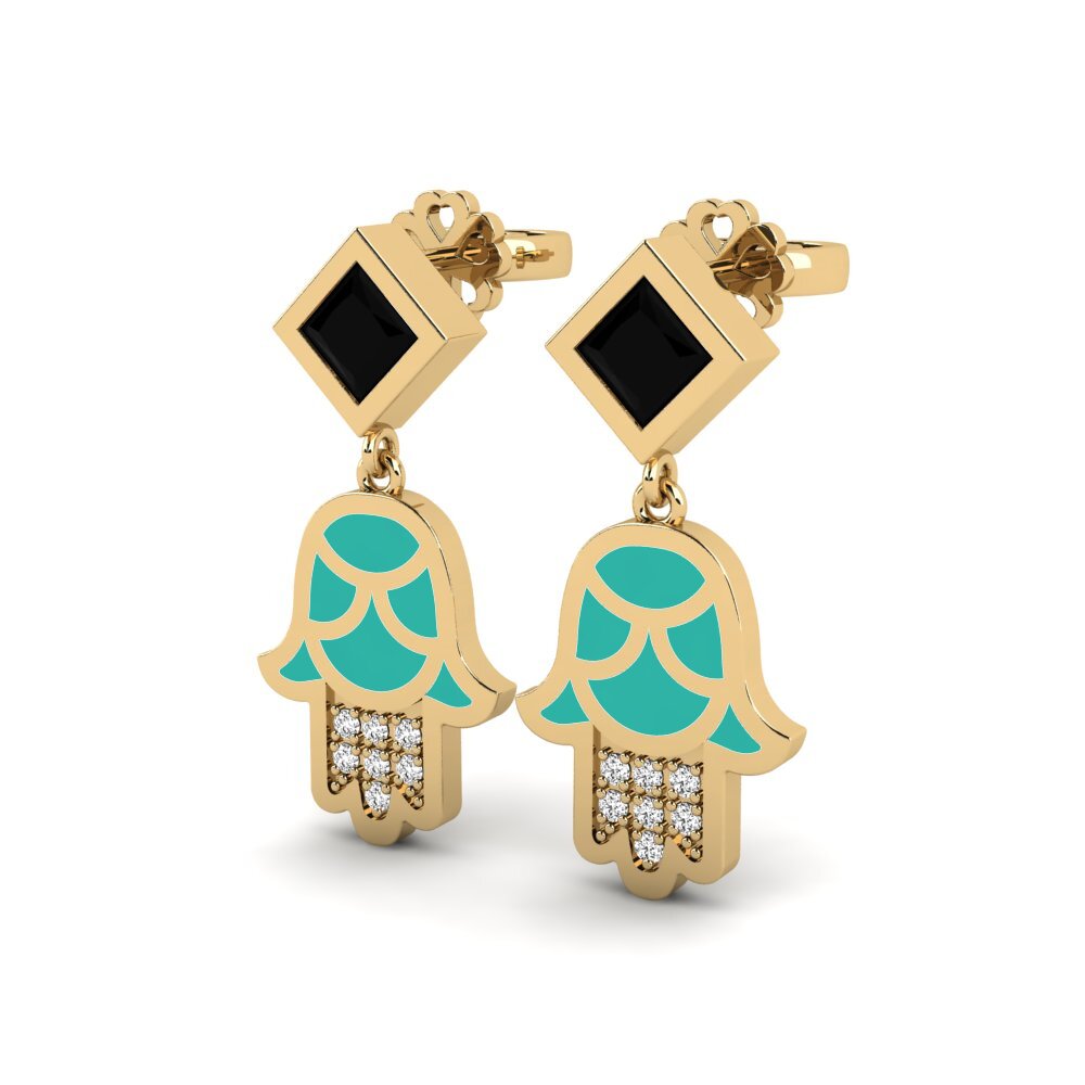 Black Onyx Women's Earring Toukchet