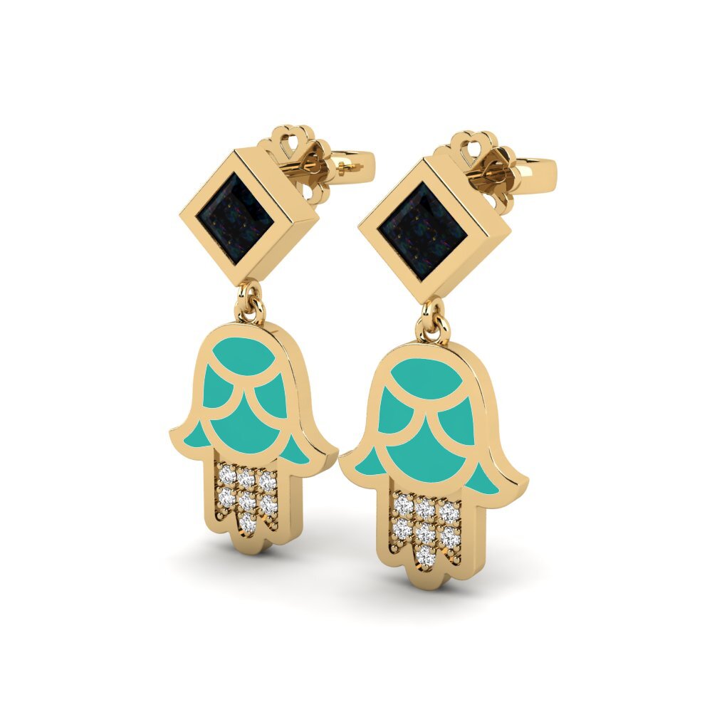 Black Opal Women's Earring Toukchet