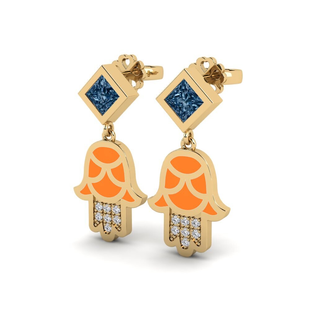 Blauer Diamant Damen ohrring Toukchet