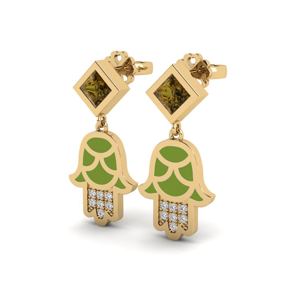 Brown Zircon Women's Earring Toukchet