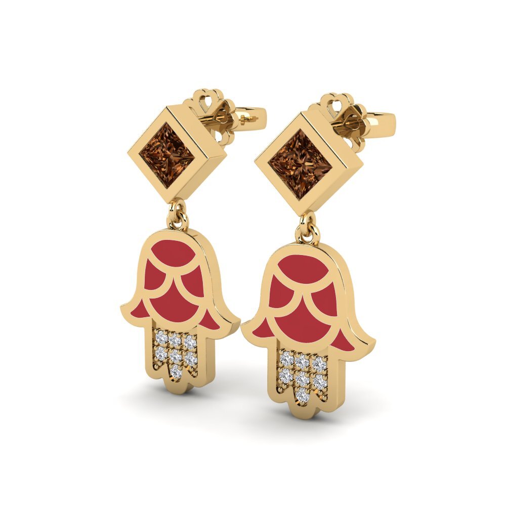 Brown Diamond Women's Earring Toukchet