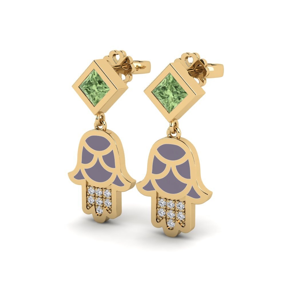 Green Sapphire Women's Earring Toukchet