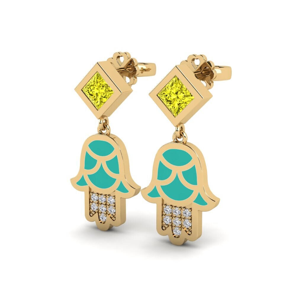 Yellow Diamond Women's Earring Toukchet
