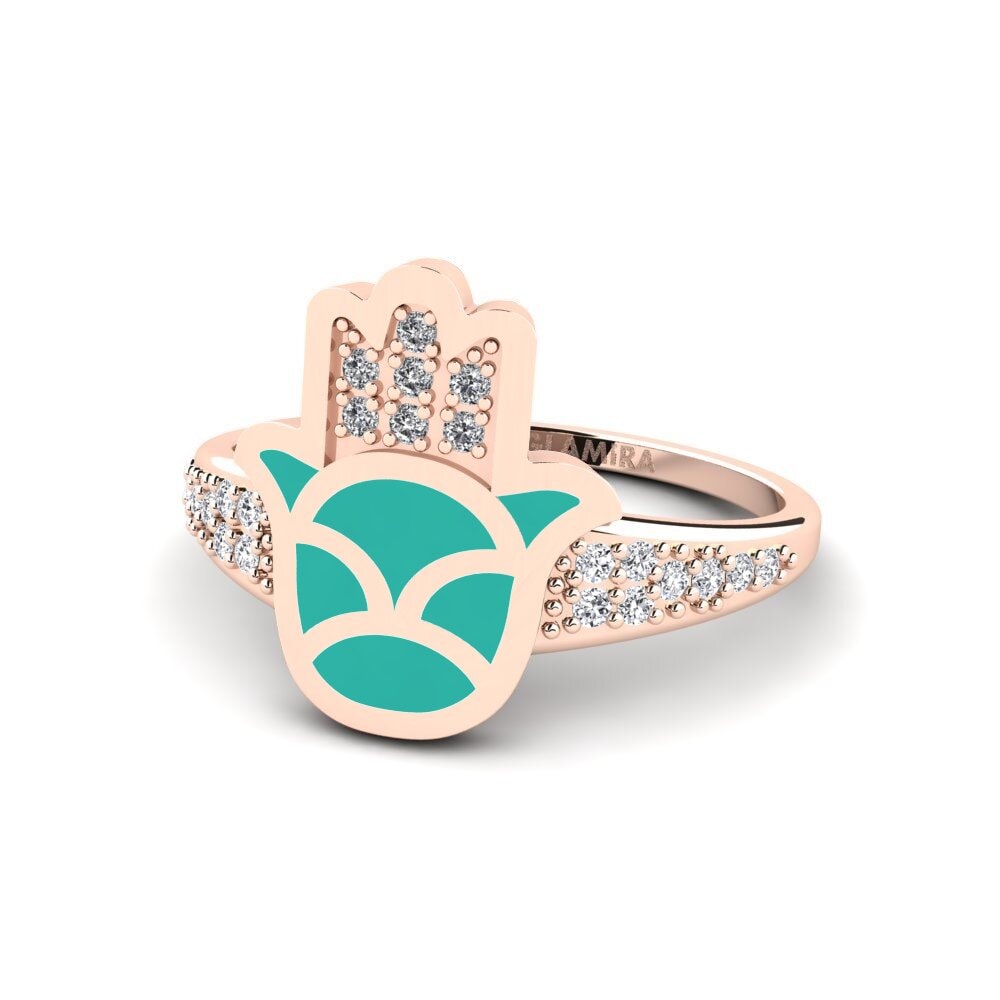 14k Oro Rosa Anillo Uaminifu
