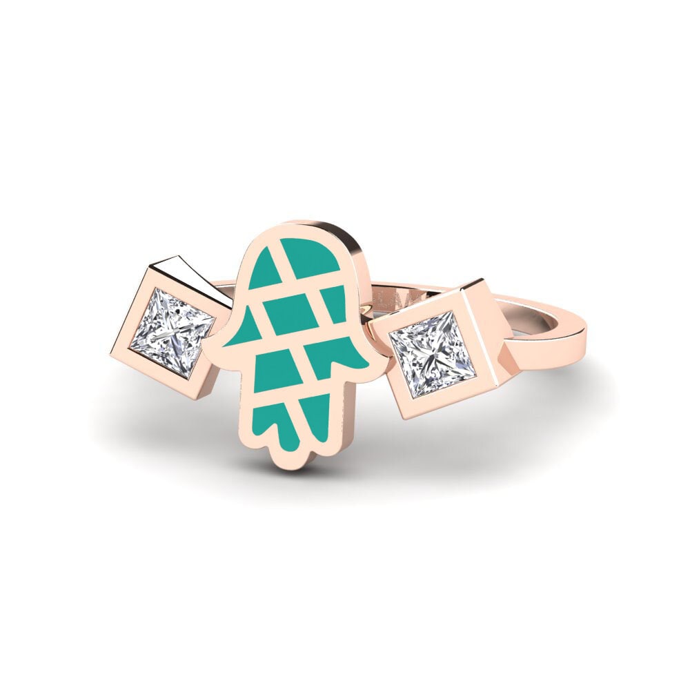 14k Oro Rosa Anillo Vedeni