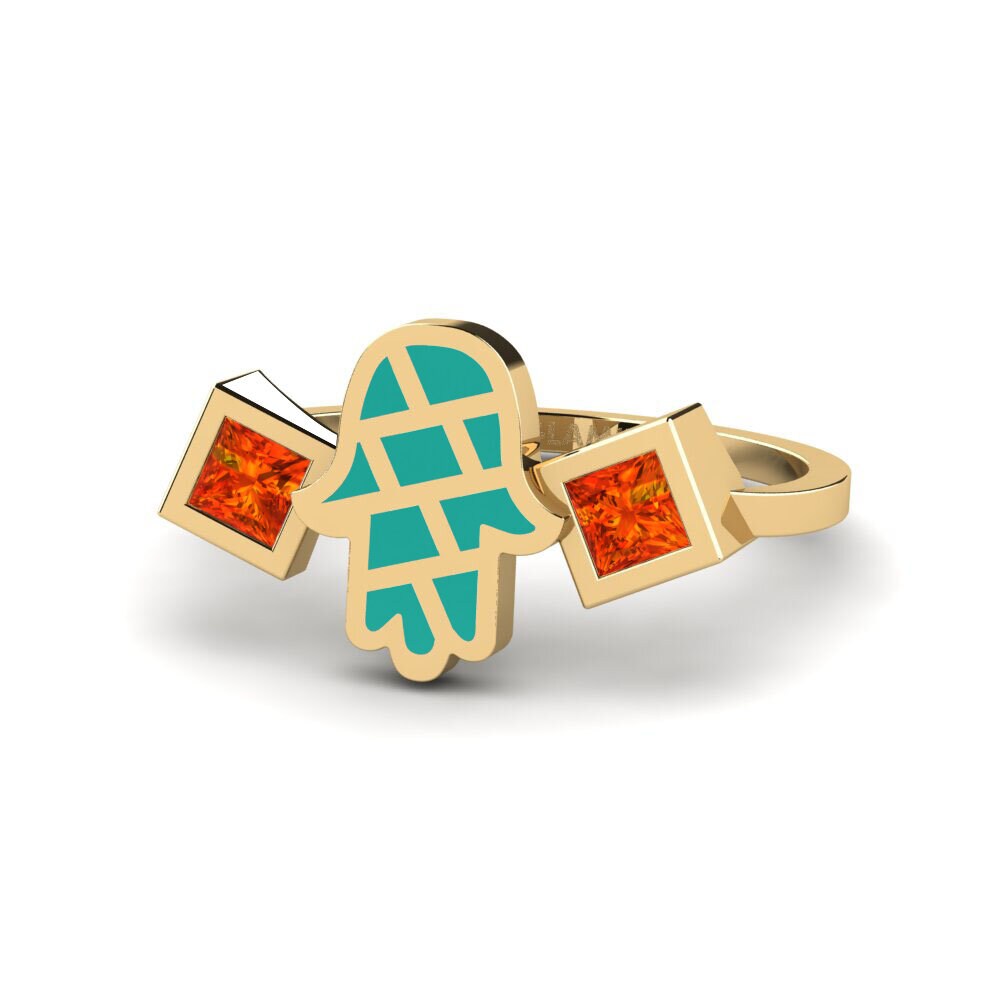Saphir orange Bague Vedeni